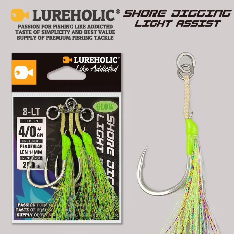 SHORE LUREHOLIQUE 8-LT, SHORE d'assistance à la lumière de gabarits, crochet de pêche en mer, croche