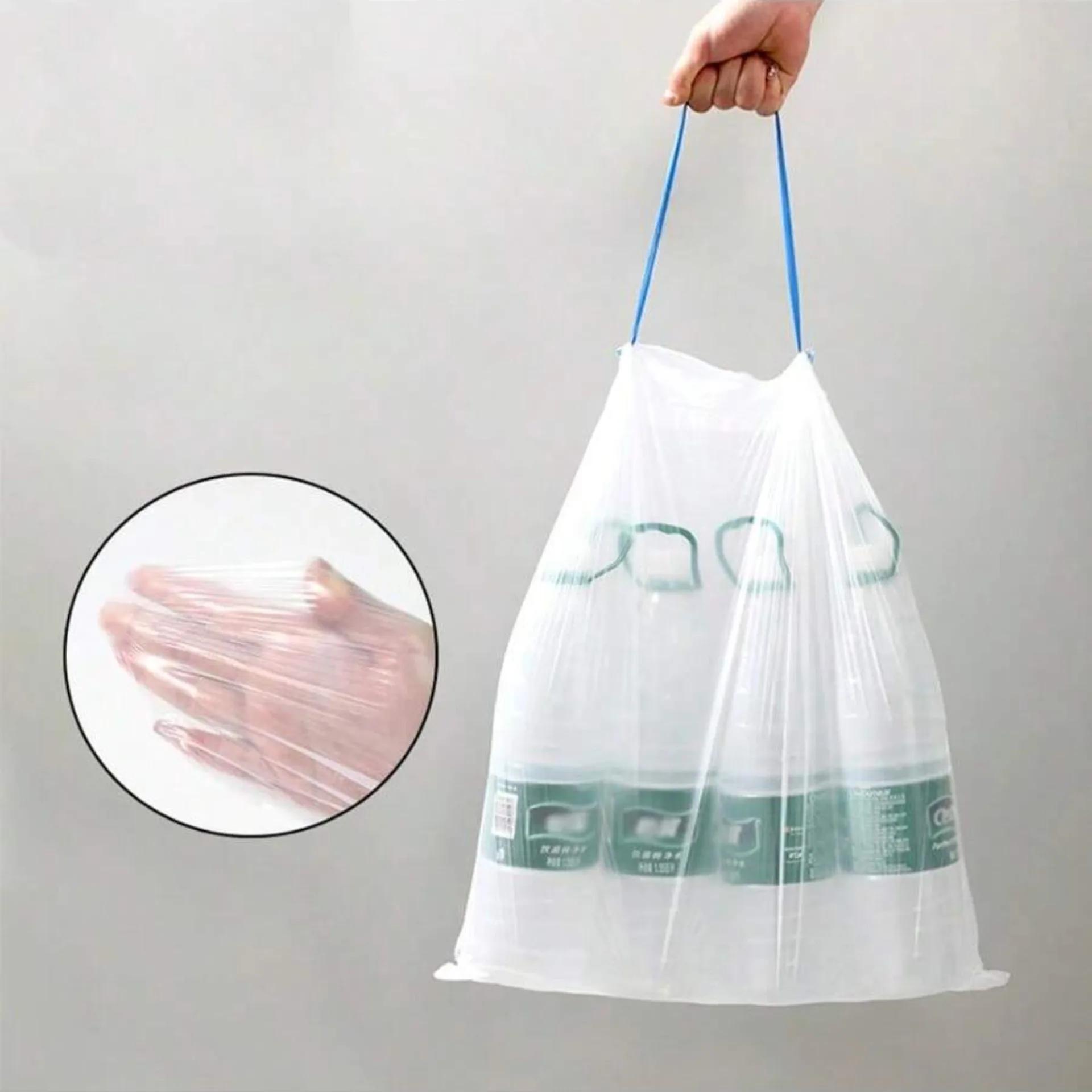 Sacs poubelles parfumés à cordon 45x50cm – Grands sacs poubelles parfumés épais avec poignées, 4 par