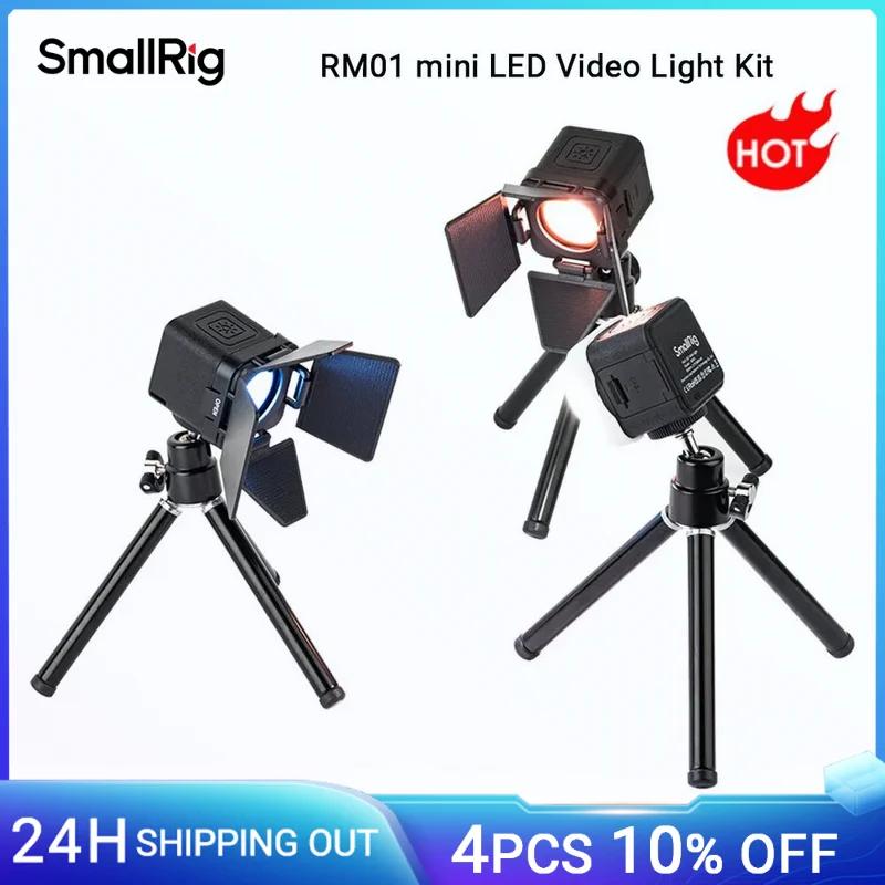 SmallRig-Mini lampe vidéo LED Thom01, kit d'éclairage portable étanche avec 8 livres de documents po