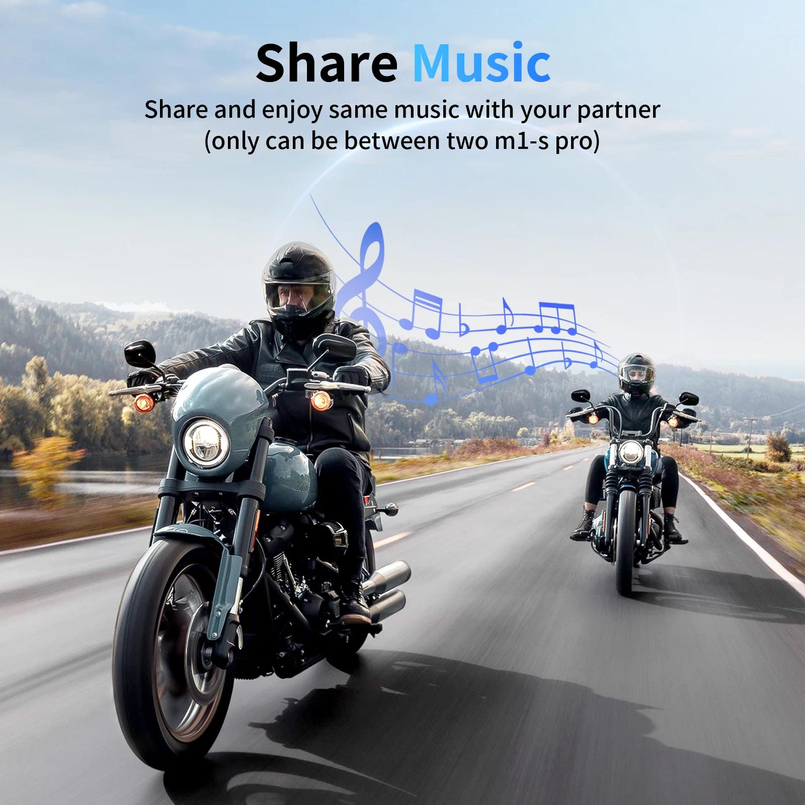 Intercom Bluetooth pour casque de moto Fodsports M1-S Pro, communication de groupe pour 10 motards, 