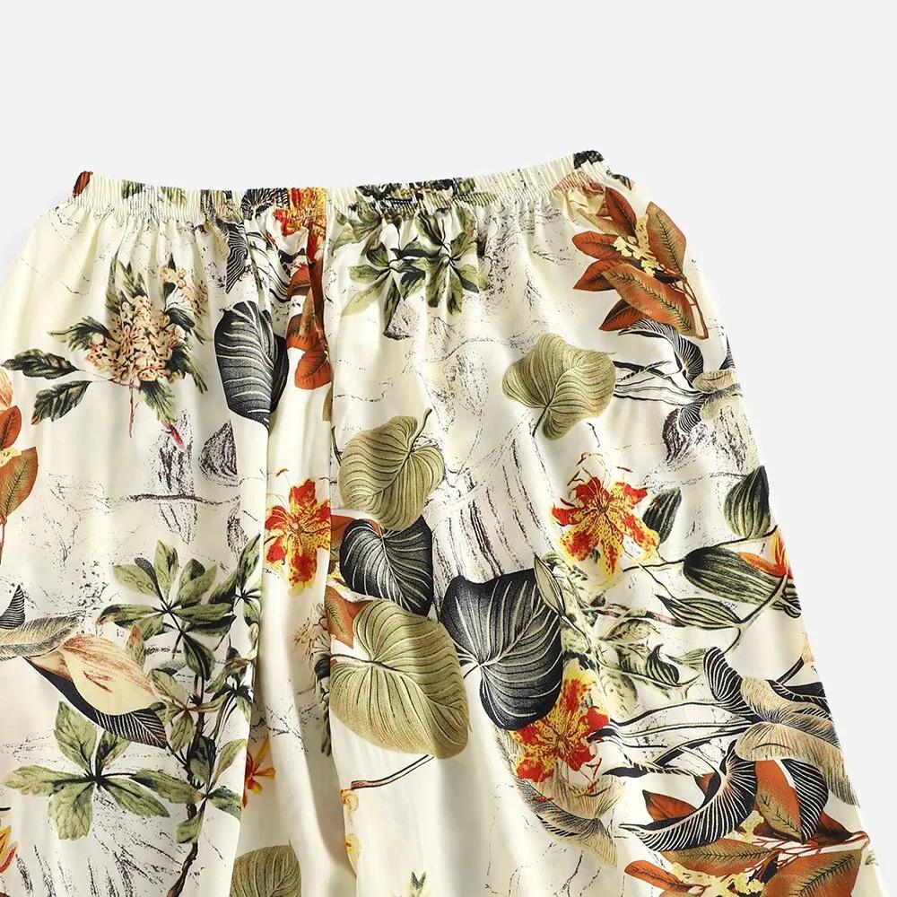 Femmes décontracté ample jambe large confortable pantalon de survêtement pantalon été plage pantalon