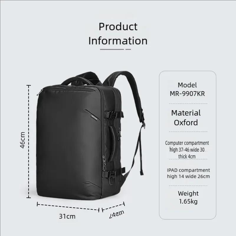 Sac à dos de voyage extensible Mark Ryden avec port USB, grand sac de week-end pour homme, sac à dos