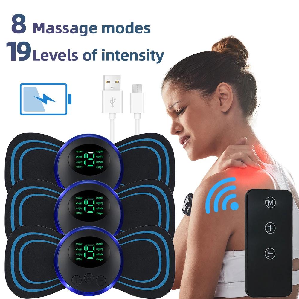 Masseur électrique de cou EMS, stimulateur de Massage musculaire, Instrument basse fréquence, patchs