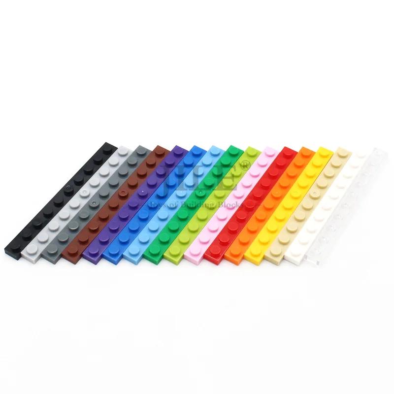 20 pièces plaque Moc 1x10 bricolage créatif éclairer bases blocs de construction briques compatibles
