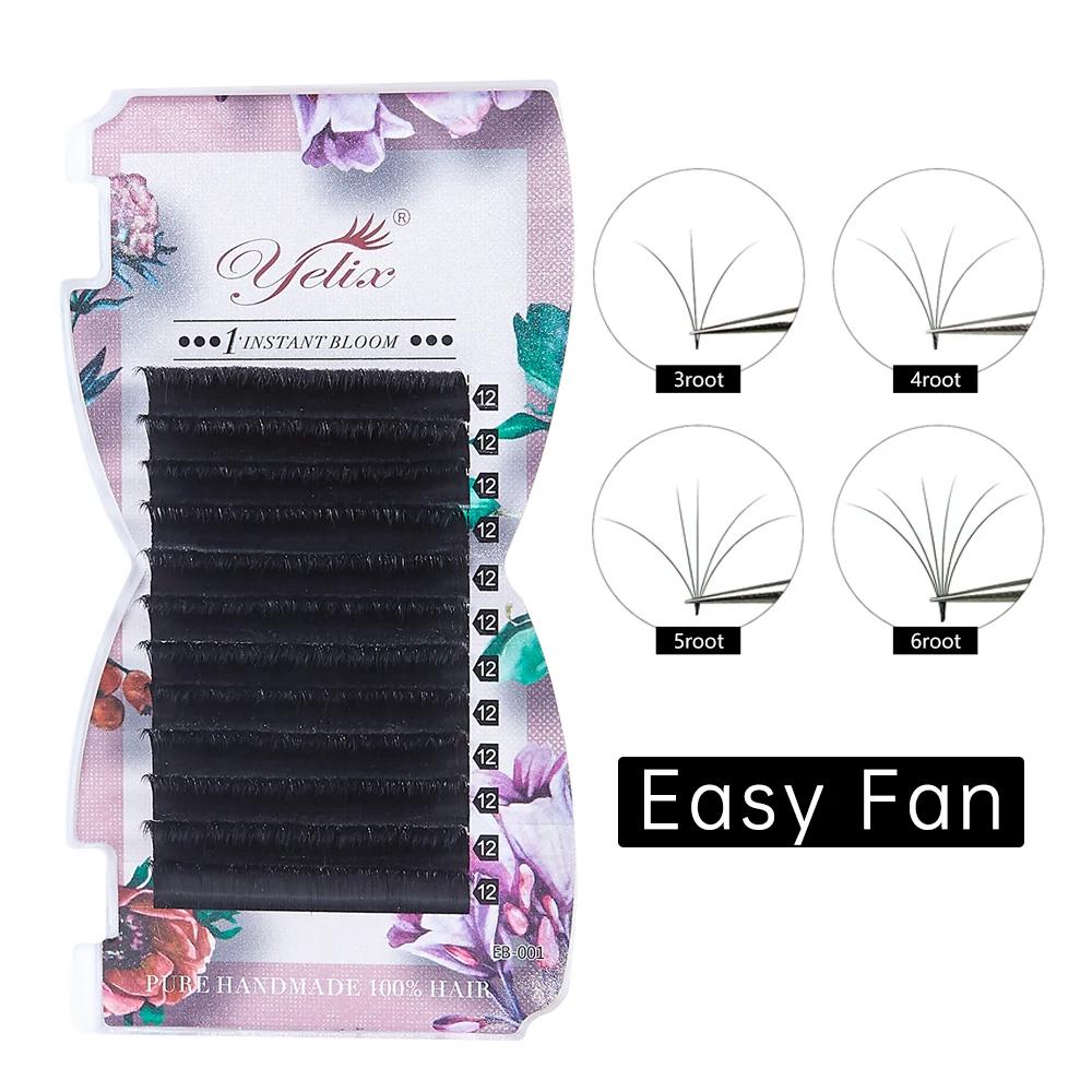 8-25mm Faux-Cils Professionnels, Easy Fan Volume Russe Autofan Cilios Doux CC/D, Extension de Cils N