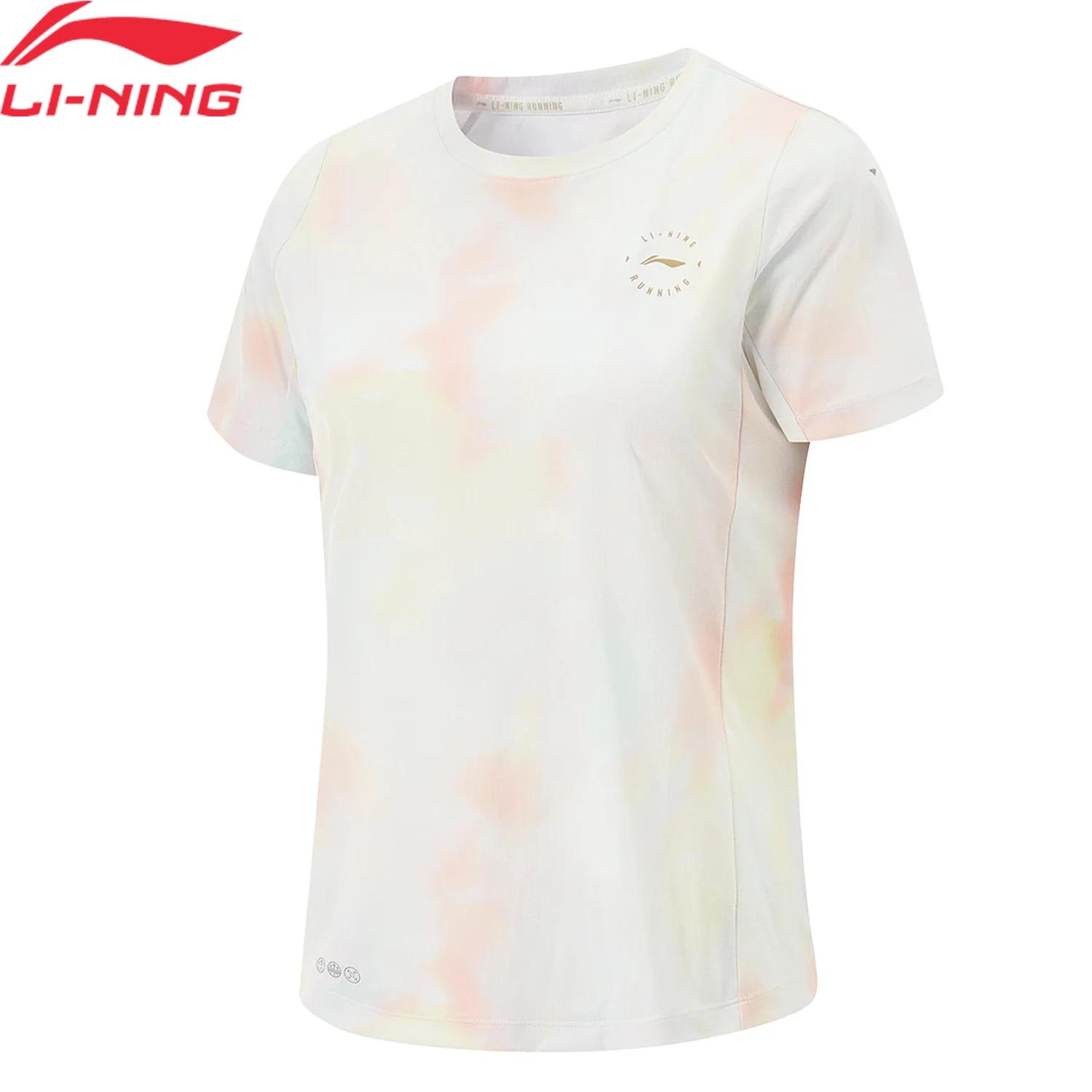 Li-Ning T-shirt de sport pour femme, coupe régulière, 100% polyester, respirant, réfléchissant, à ma