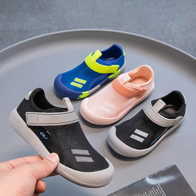 Sandales en Maille pour Enfant, Chaussures d'Été Décontractées, Semelle Souple, Chaussures de Plage,