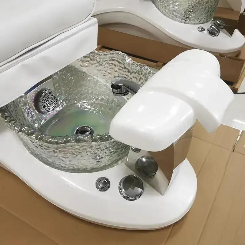 Blanc ajouter noir pédicure intelligente pied Spa chaise de Massage inclinable en cuir canapé magasi