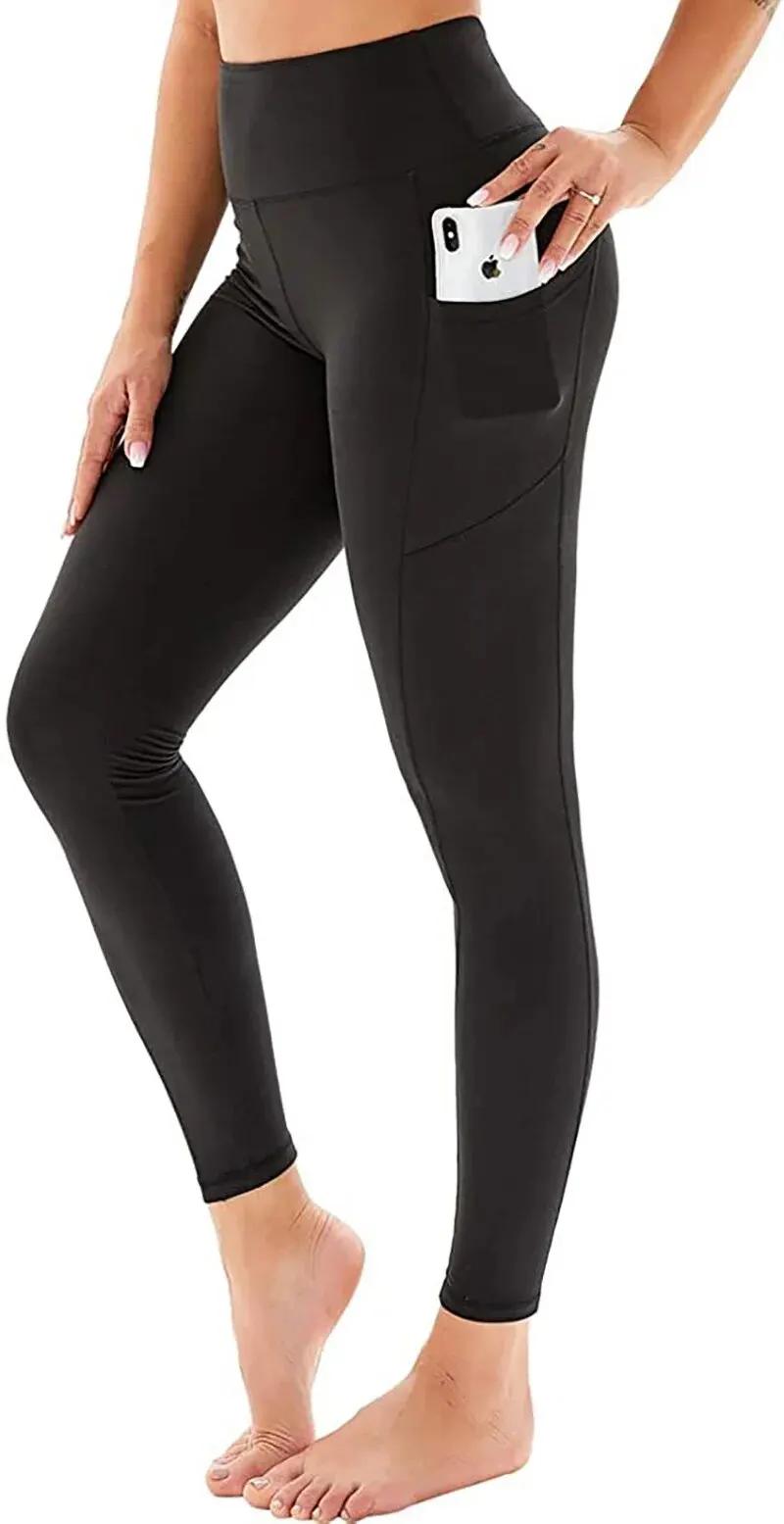 Leggings de yoga de poche pour femmes, taille haute, levage des hanches, sports et fitness, directem