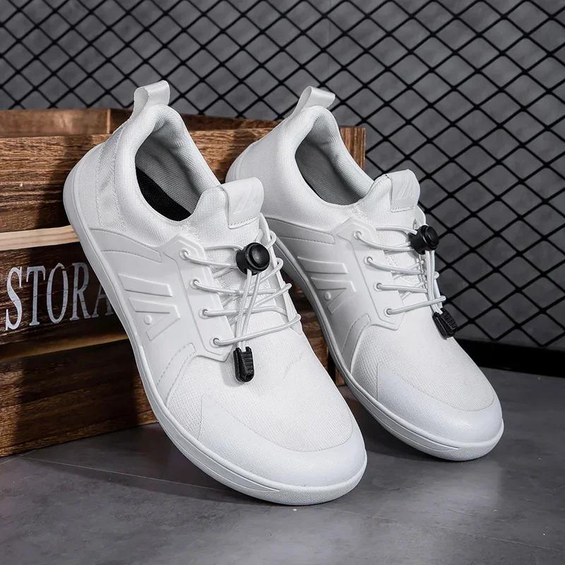 Baskets unisexes larges minimalistes pour hommes, chaussures de marche pieds nus, chaussures à bout