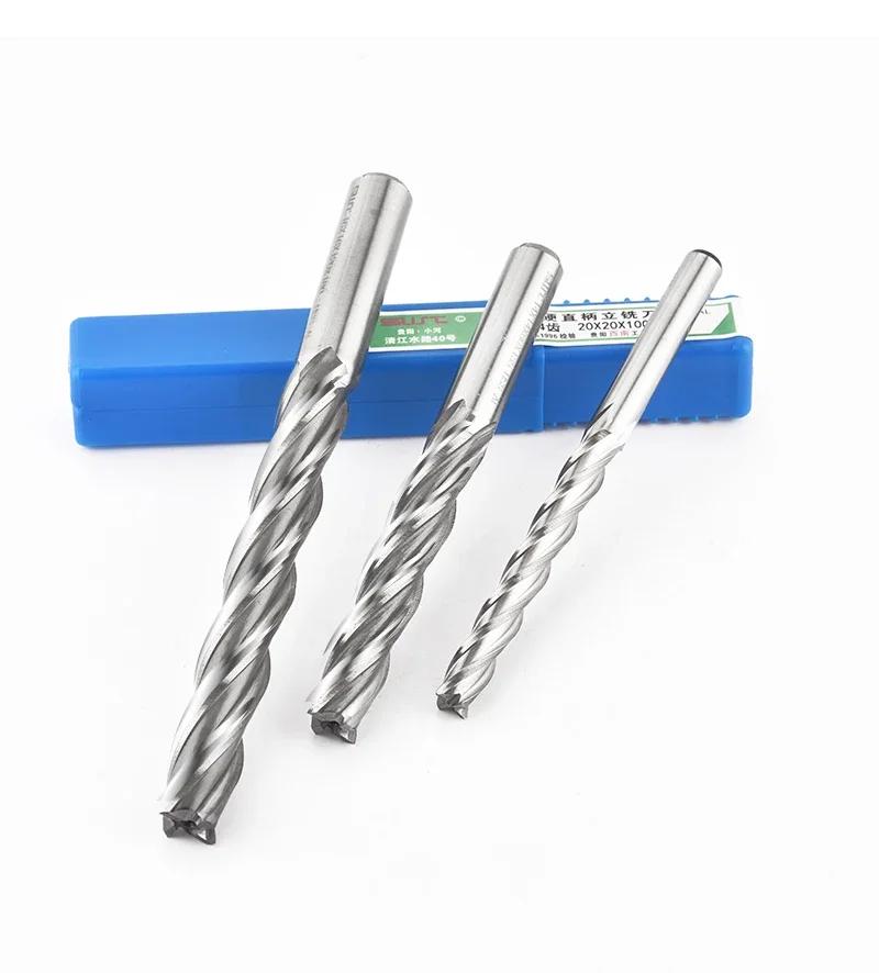 Fraises en bout haute précision D1-25mm 2 3 4 cannelures HSS coupe-métal dents de Cobalt outil de fr