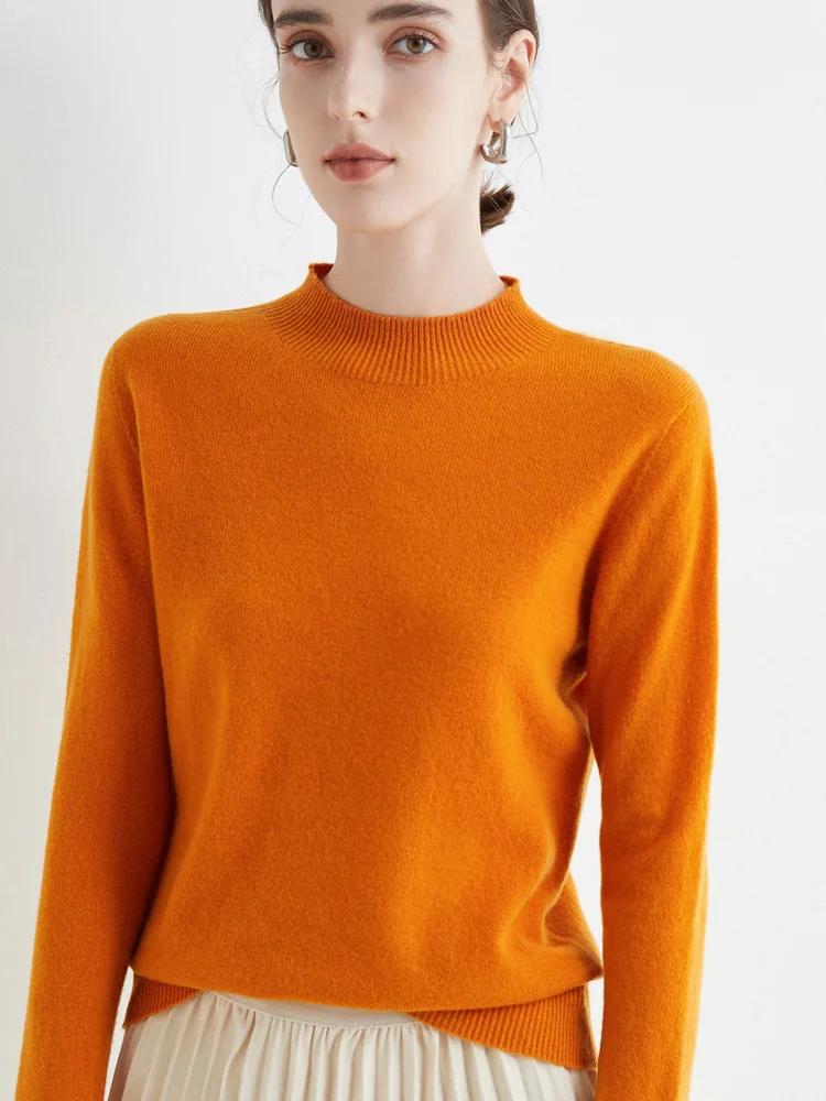 AOSSVIAO 2026 Automne Hiver Pull Col Montant Uni pour Femme, Tricot Décontracté, Vêtements Féminins,