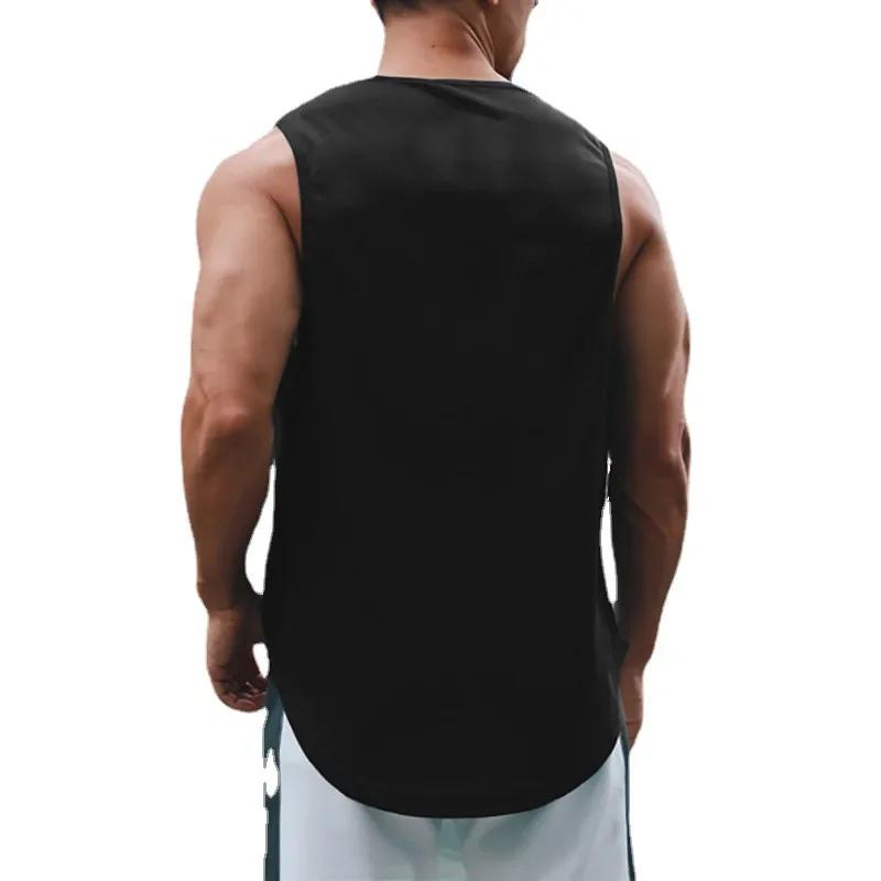 Débardeur de course d'été pour hommes, débardeur de gymnastique, vêtements de Fitness, chemise ample