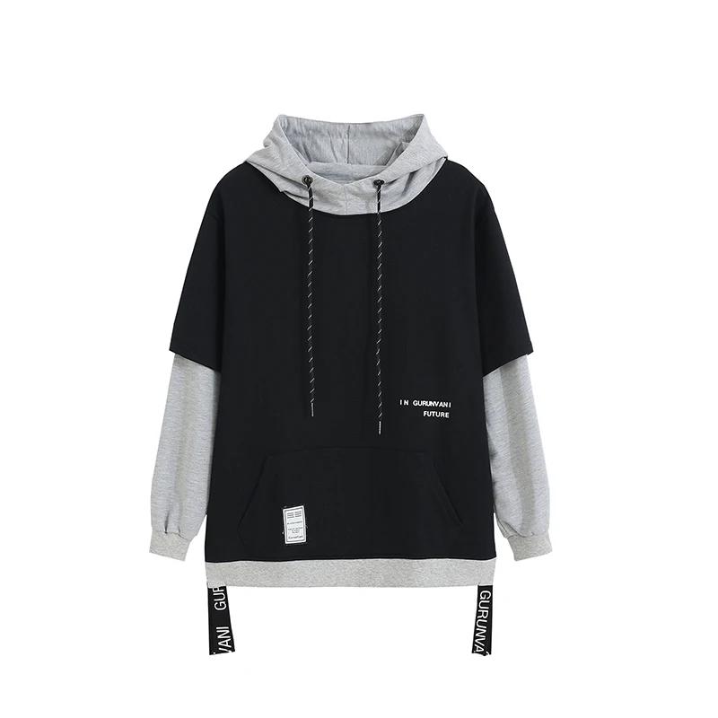 Nouveau sweat à capuche Patchwork Hip Hop hommes pull à capuche Streetwear décontracté mode vêtement
