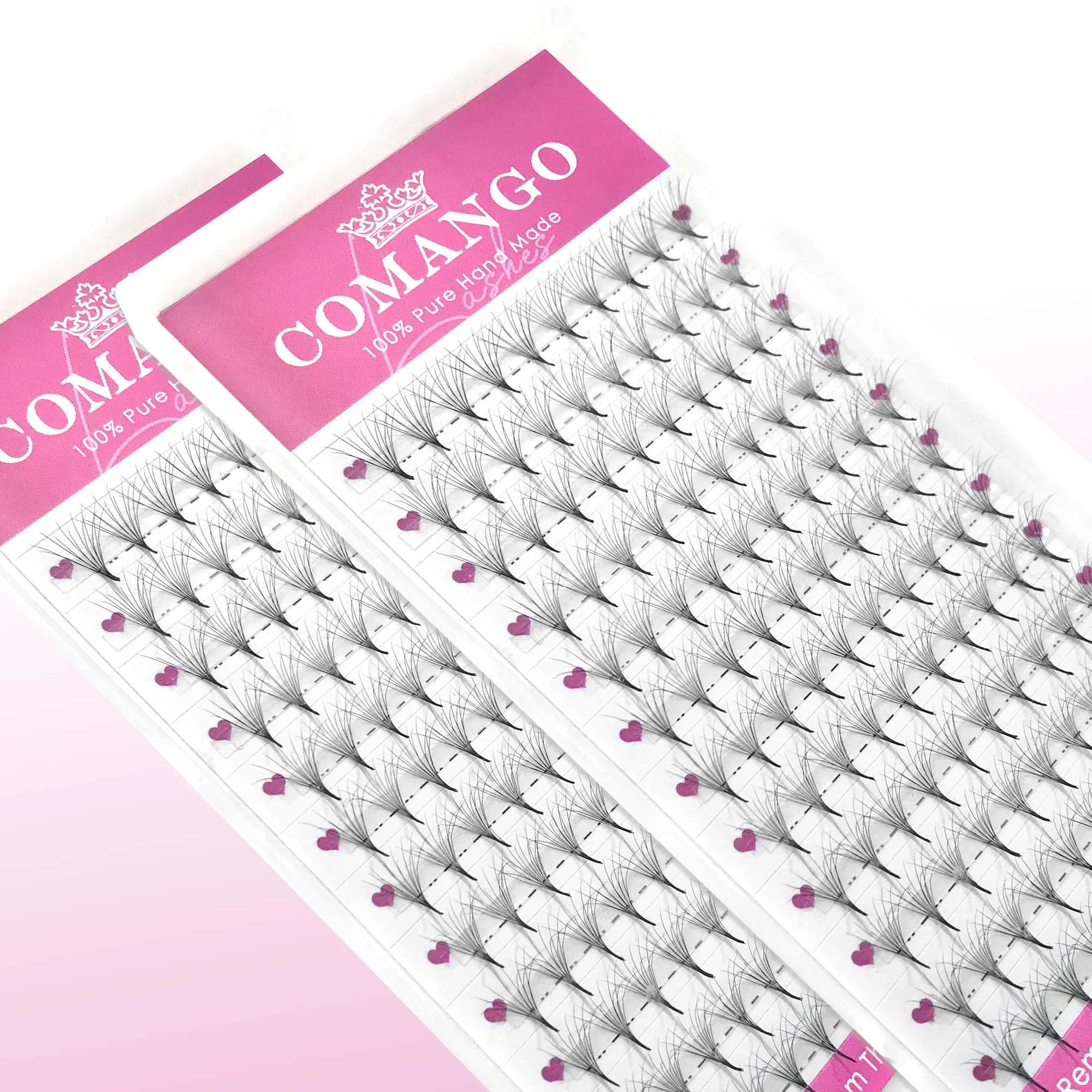 CoMango single&mix9-16 6D fluffy double layers premade fans russian volume false eyelash extension b