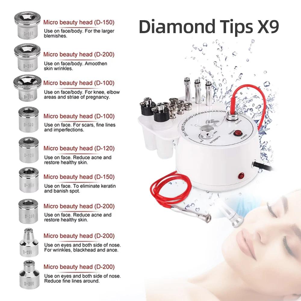 Machine de beauté 3 en 1Diamond MicrodermDelhi, vaporisateur d'eau, extinction sous vide, anti-rides