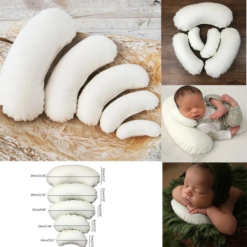 5 pièces/ensemble accessoires de photographie nouveau-né oreillers de haricots croissant accessoires