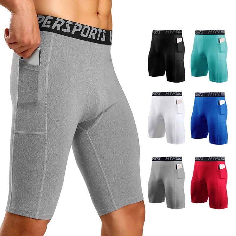 Leggings de sport courts à séchage rapide pour hommes, collants de compression pour hommes, shorts d