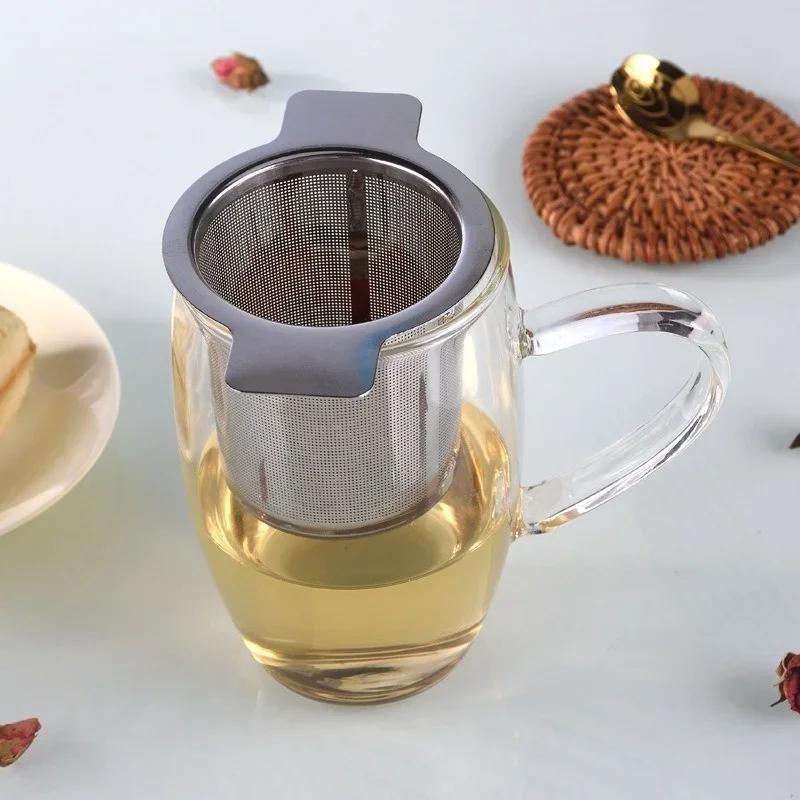 Infuseur à thé en maille réutilisable en acier inoxydable, passoire, filtre à feuilles, pièces de ta