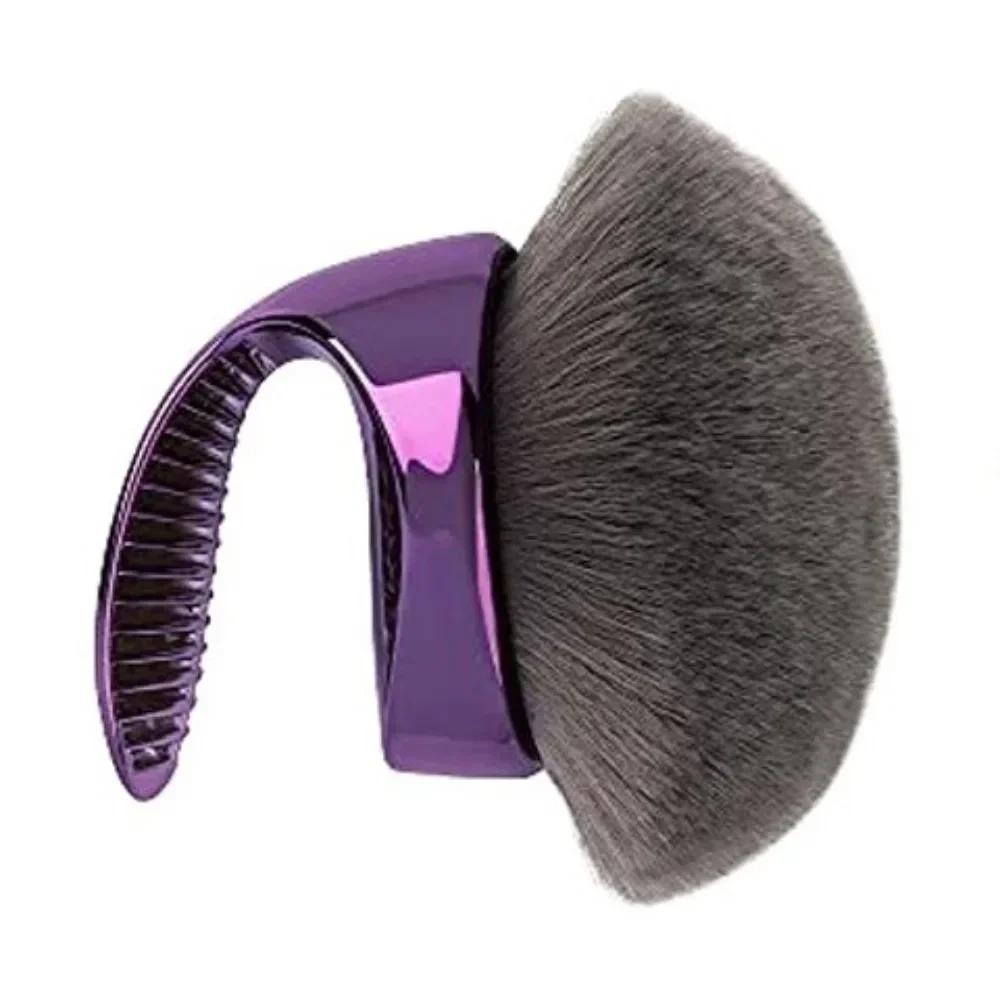 Brosse Kabuki pour mélange de beauté et flou, poils végétaliens Extra Large, brosse autobronzante, a