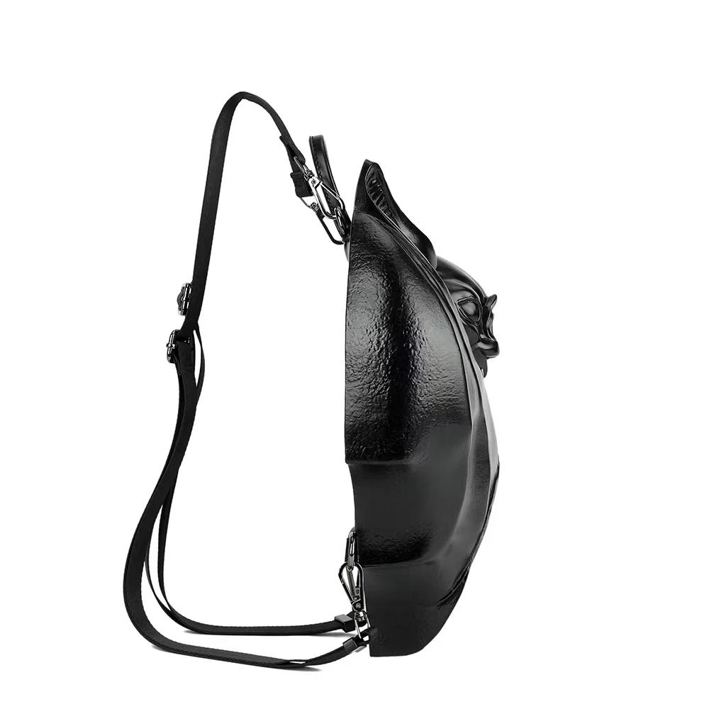 Sac à dos gothique noir en forme de chauve-souris pour fille, sac à main d'halloween, sacs de haute 