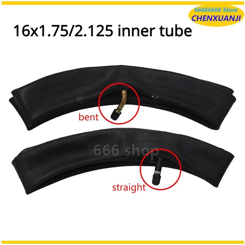16x1.75 pneu intérieur 16x2.125 caméra 16x1.75/2.125 chambre à air pour Scooters électriques/vélo/e-