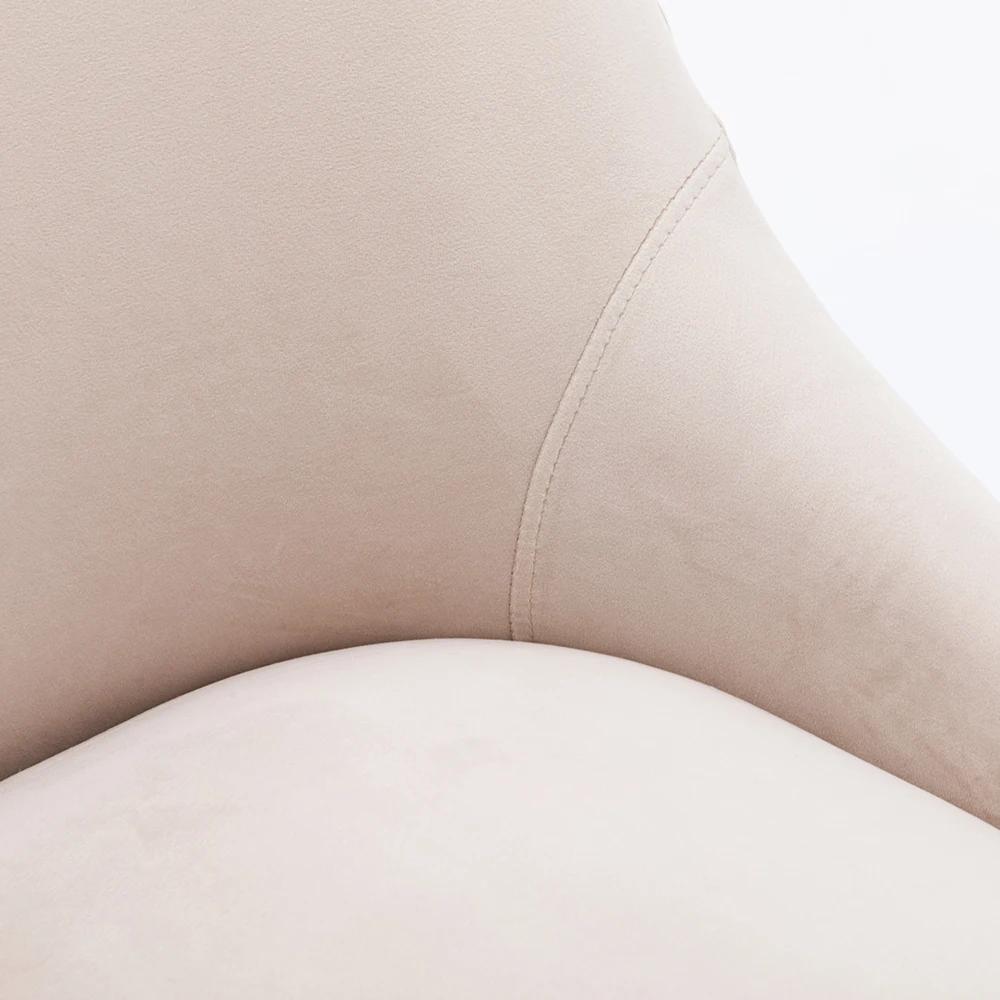 SEYNAR-Ensemble de 4 chaises de salle à manger ou de vanité en velours plissé, avec poignée arrière