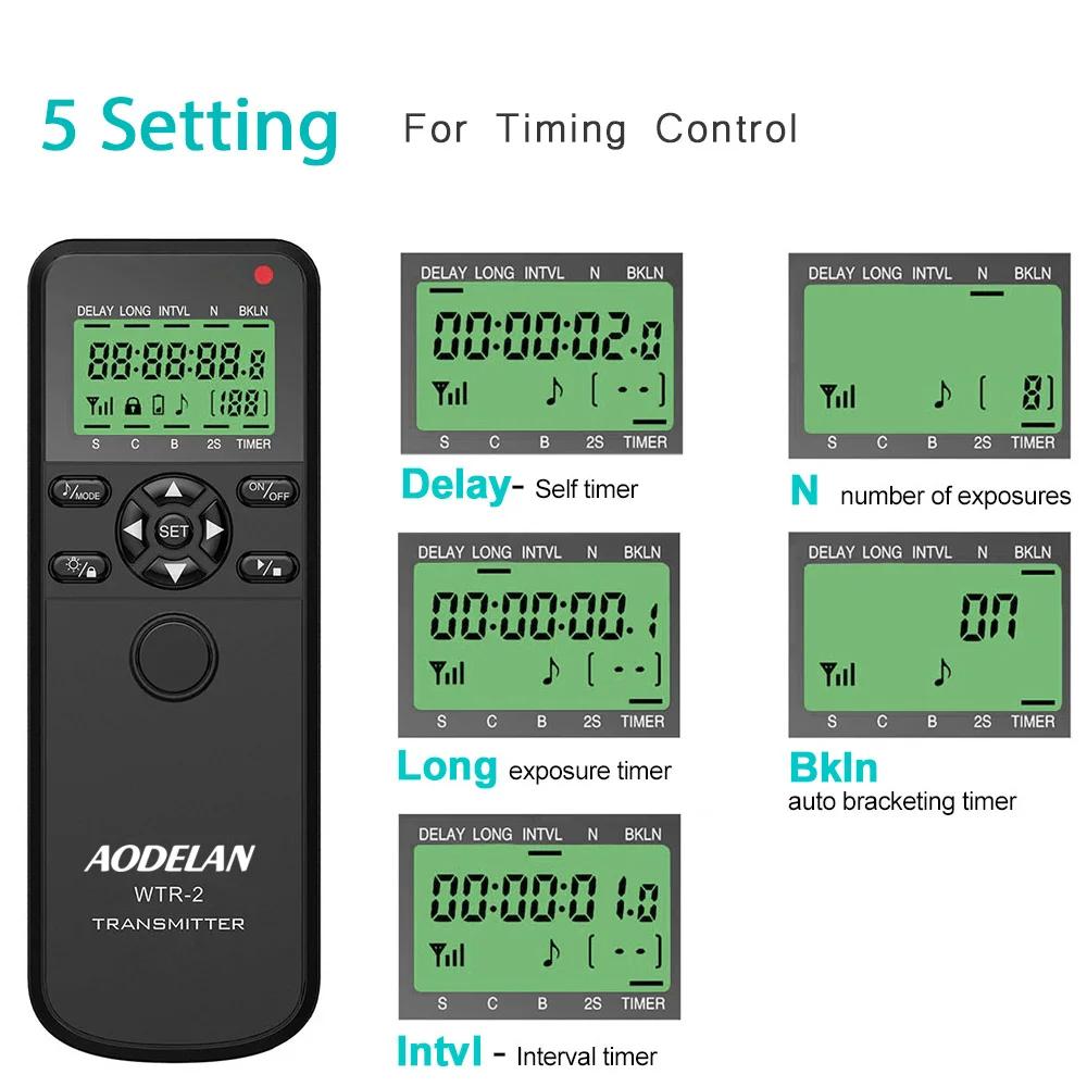 AODELAN – minuterie sans fil WTR-2, câble pour appareil photo Canon, Nikon, Sony, C6, C8, N8, N10, S