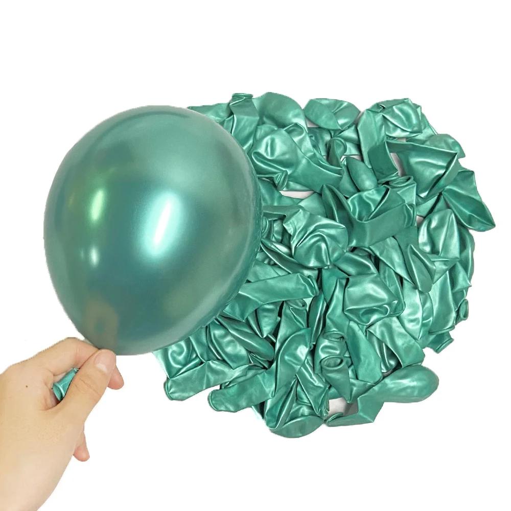 Ballons d'anniversaire en métal, 5/10/18 pouces, métallique, bleu, vert, argent, Chrome, or Rose, dé
