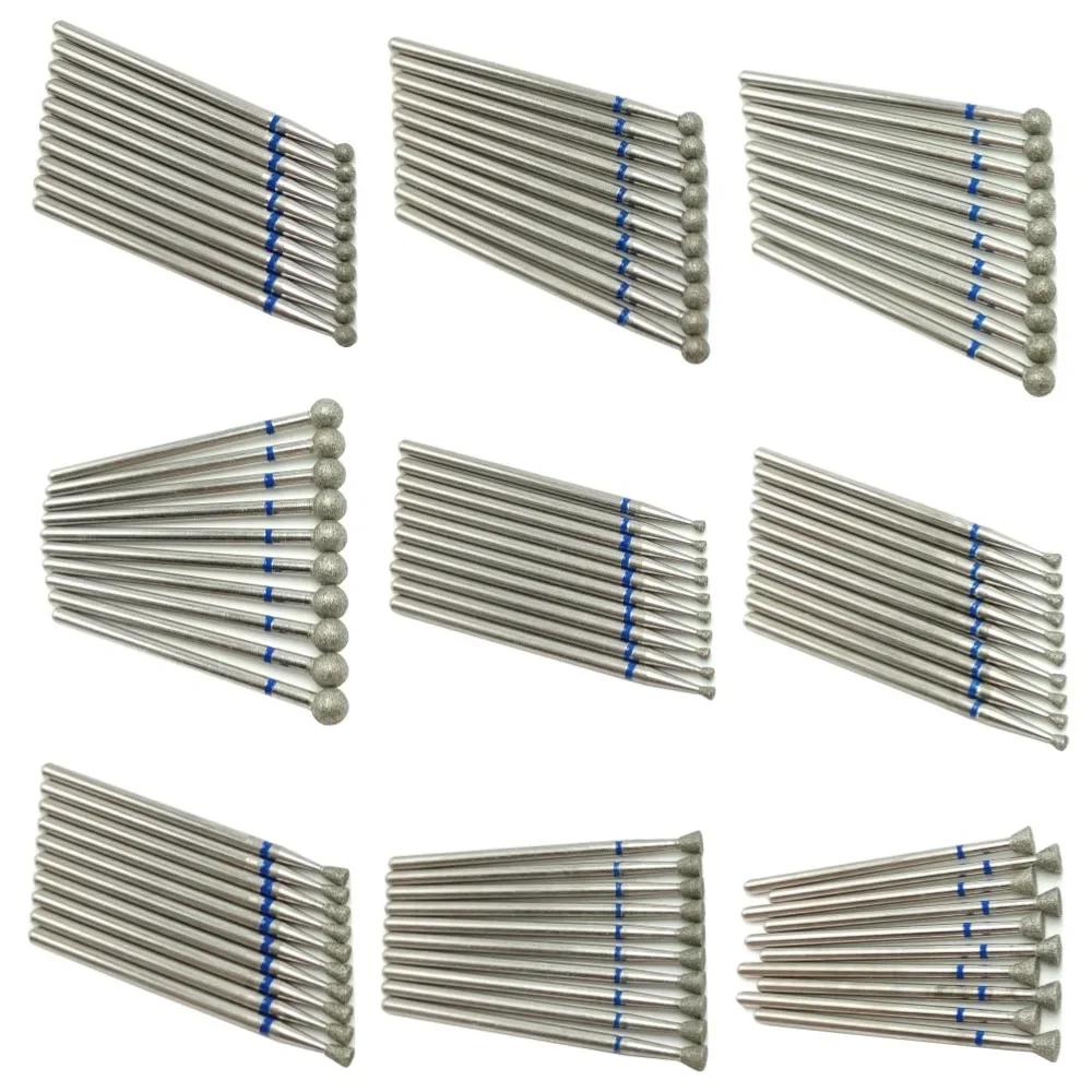10 pièces ensemble diamant foret à ongles rotatif fraises électriques pour pédicure manucure fichier