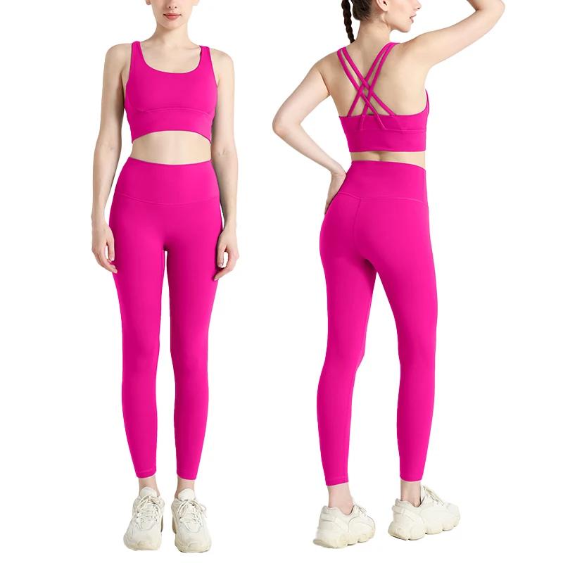 Vêtements de Yoga 2 pièces pour femmes, survêtement à séchage rapide, combinaison de Fitness respira
