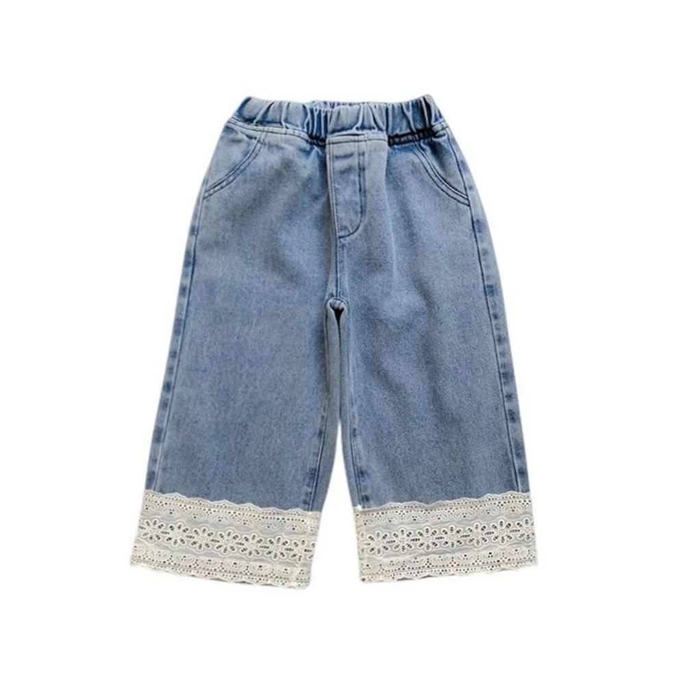 Bear Leader – jean bleu d'été pour filles de 2 à 7 ans, vêtements simples pour enfants, édition coré