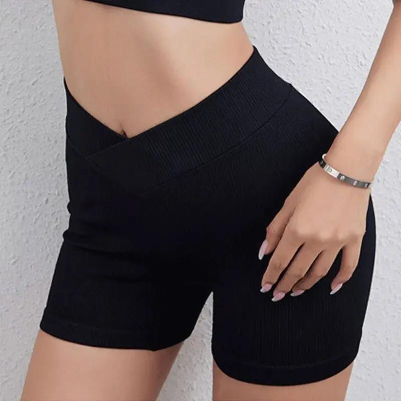 Short de Yoga sans couture pour femmes, Leggings de sport taille haute, pantalons de course, de Fitn
