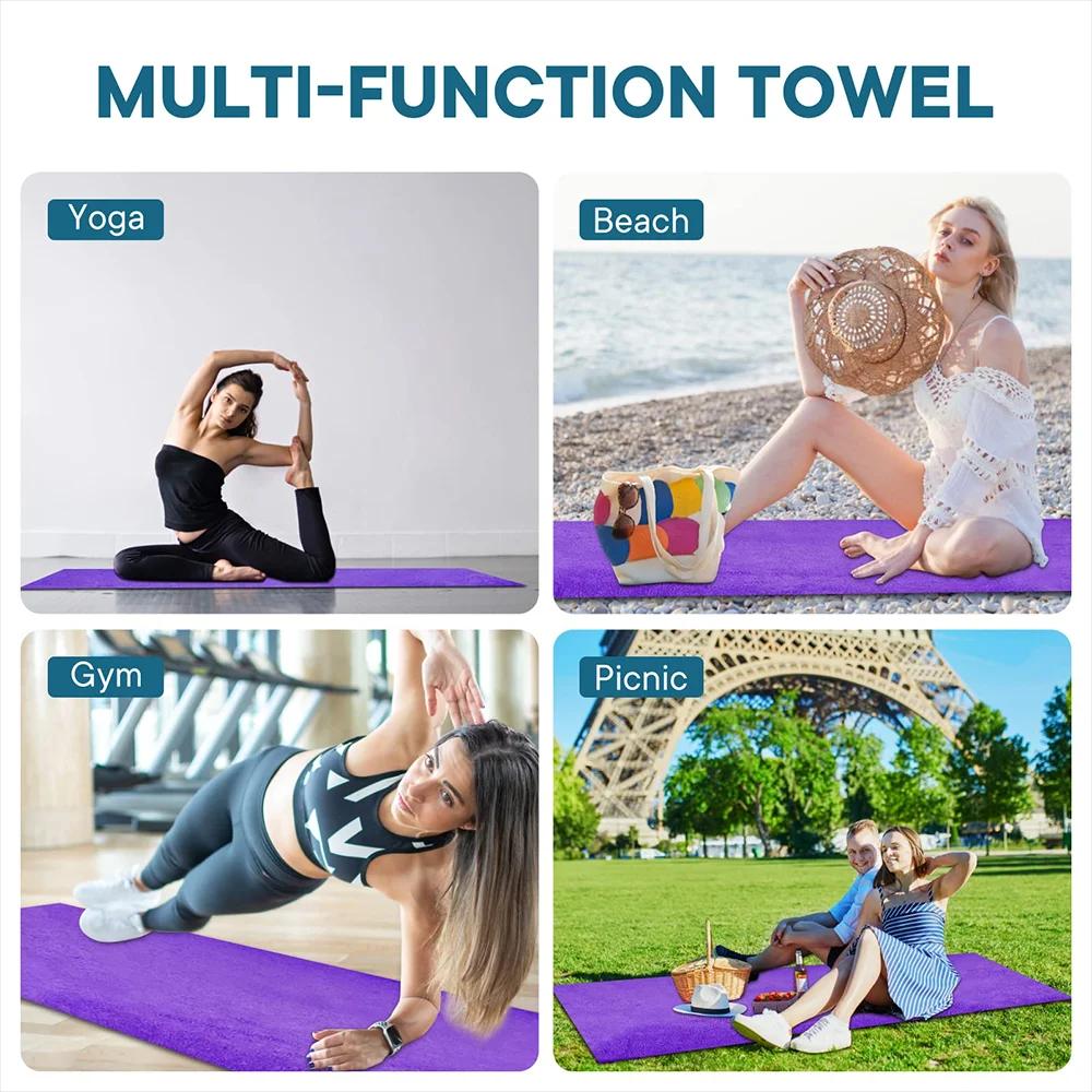 Serviette de yoga antidérapante, tapis de Pilates, couverture de yoga absorbant la transpiration, ta