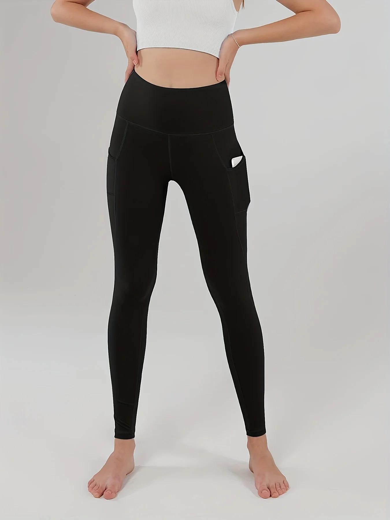 Leggings doublés polaire avec poches - Confort chaud pour yoga hiver femme