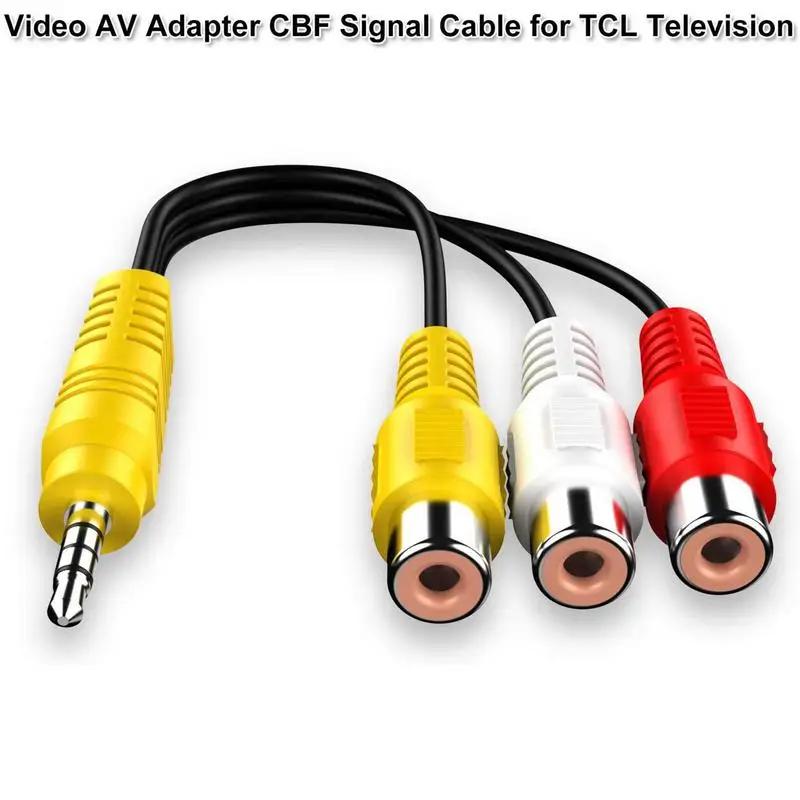 Pour TCL dédié 3.5mm prise Jack RCACable 3.5 Aux mâle à 3 RCAFemale adaptateur Mini Aux stéréo Audio