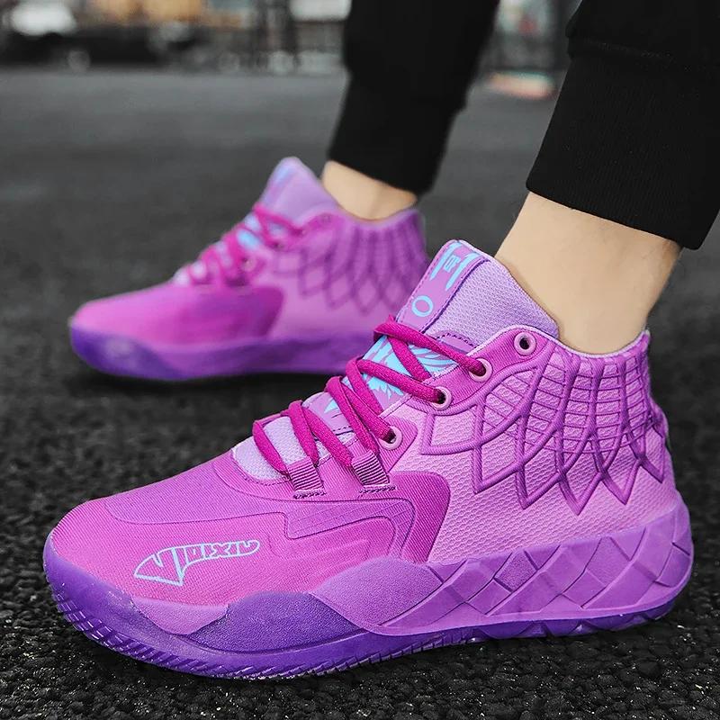 Chaussures de basket-ball respirantes et rembourrées pour hommes, baskets d'entraînement professionn