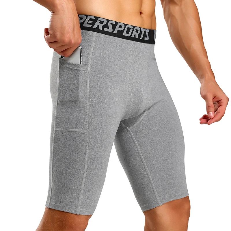 Leggings de sport courts à séchage rapide pour hommes, collants de compression pour hommes, shorts d