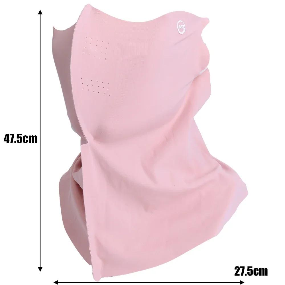 Femmes été Protection UV cou écharpe glace soie masque facial couverture extérieure enveloppement co
