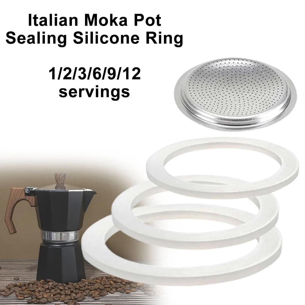 Anneau en caoutchouc de café en Silicone, joint en caoutchouc Moka, écran filtrant, cafetière expres