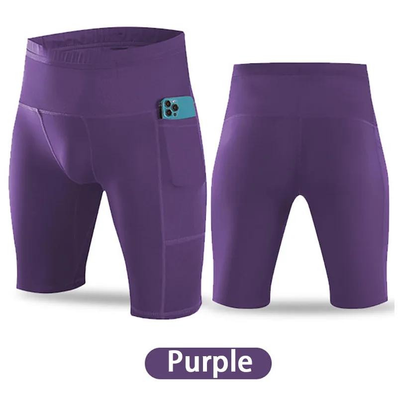 Leggings de sport pour hommes, pantalons de Compression, short quart de basket-ball, séchage rapide,