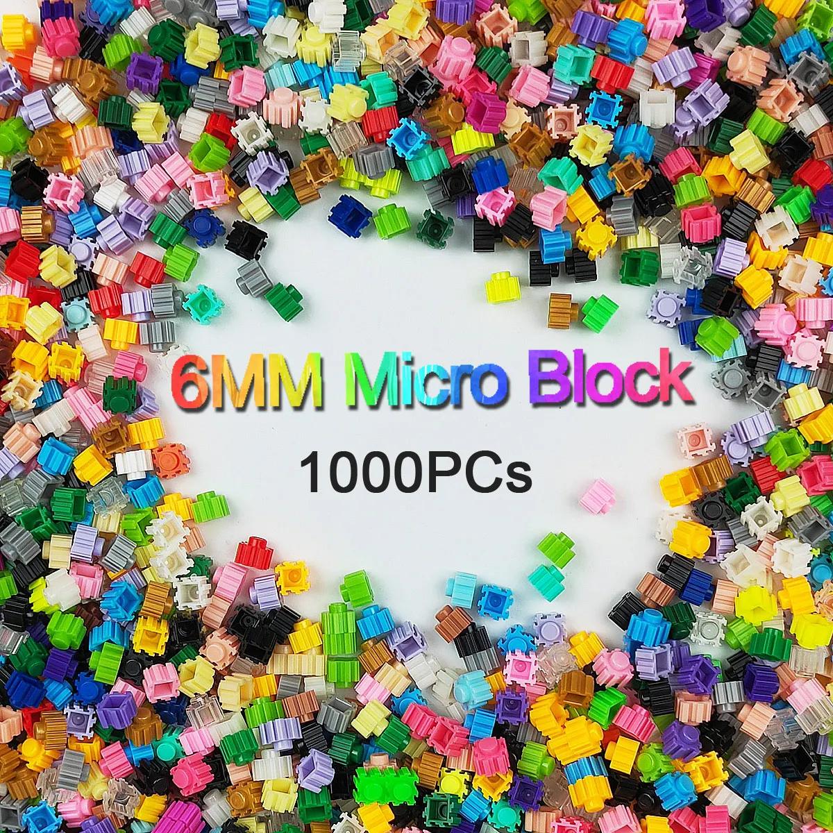 1000 pièces 6*6mm Pixel Art Puzzle Micro diamant blocs de construction bricolage 3D petite brique po