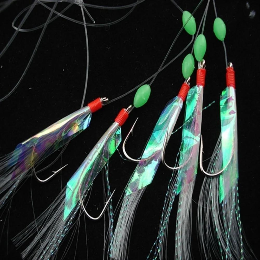 5 pièces/ensemble multicolore doux argent peau de pêche leurre ensemble Imitation poisson crevette a