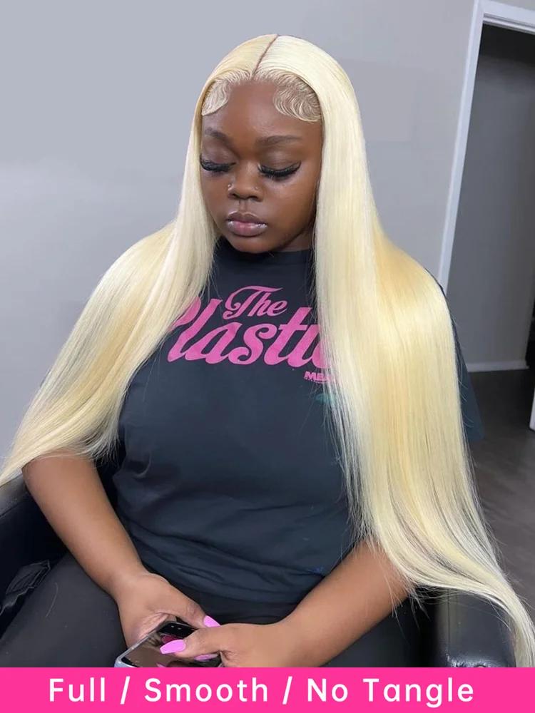Tissage en lot brésilien Remy naturel lisse blond miel 613, extensions de cheveux, 8 - 40 pouces, ac