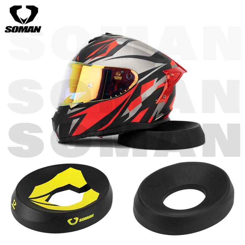SOMAN – coussin de Support de casque de moto Portable, anneau de beignet, résistant aux rayures, ant