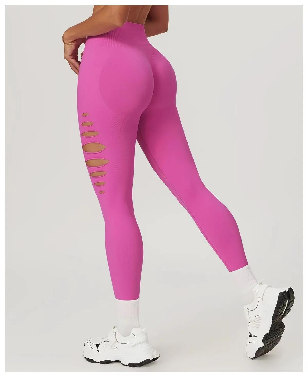 Leggings de yoga taille haute sans couture pour femmes, collants d'entraînement, de course, de fitne