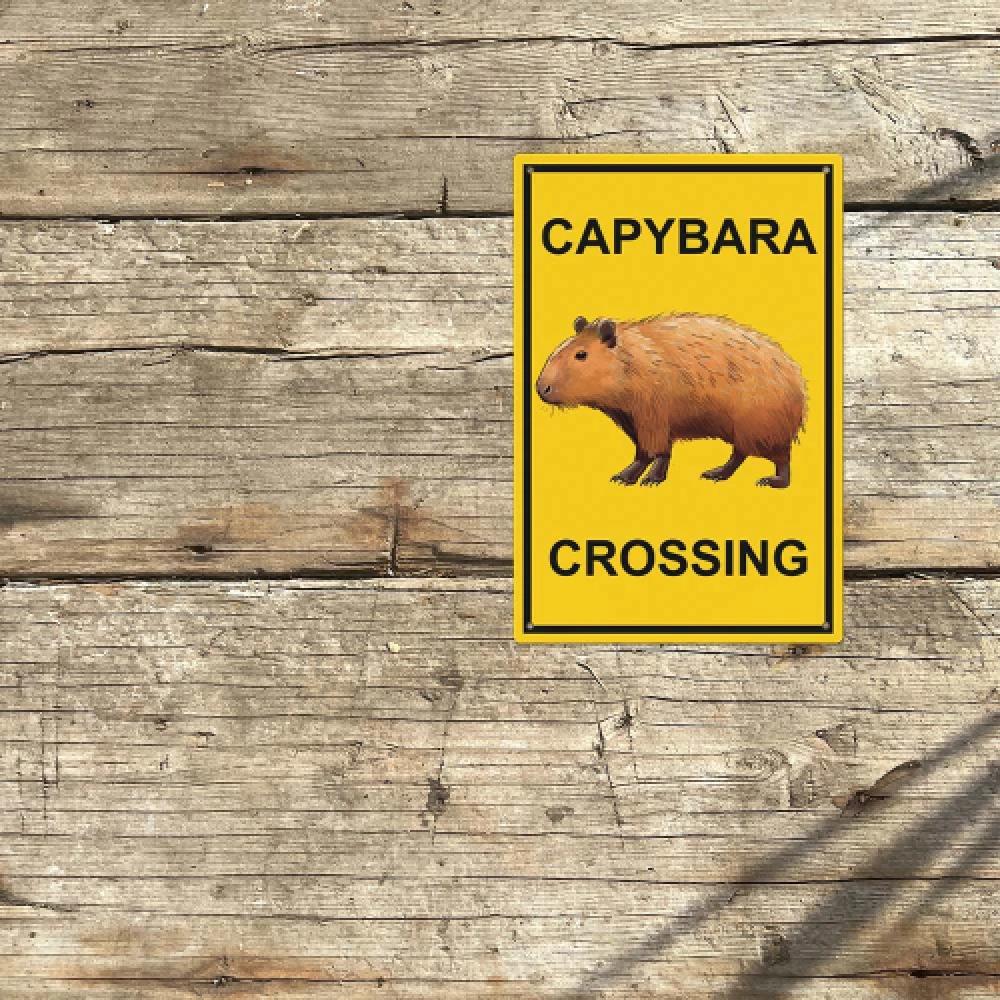 Putuo Decor-Panneau en métal Capybara, affiche d'art mural vintage 18, 7.8x11.8, 1 pièce, pour la ma