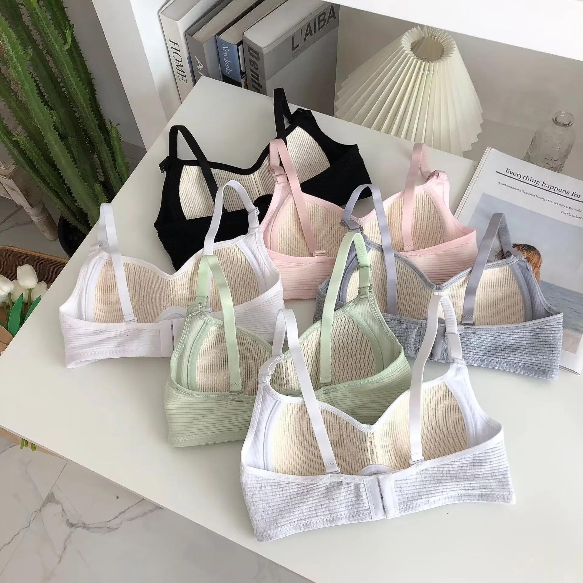 Soutien-gorge pour jeunes filles, 3 pièces, couleurs aléatoires, sous-vêtements pour filles, soutien