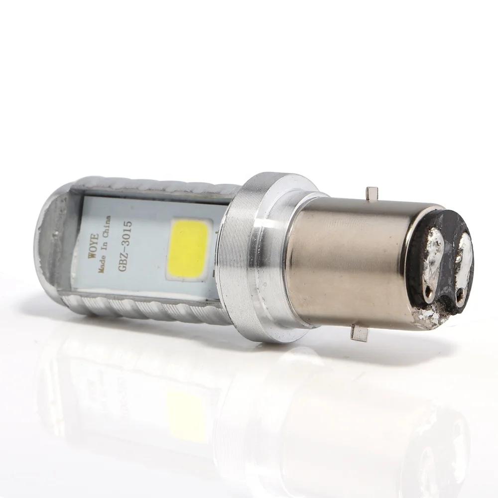 Ampoules LED H6 BA20D pour moto et scooter, 2 côtés COB, lampe Hi Lo, phares antibrouillard, lampe b
