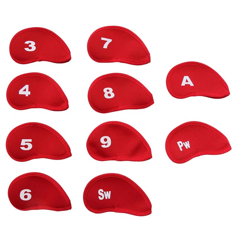 Couvre-tête en fer pour Club de Golf Portable, 10 pièces, ensemble de couvre-chef de protection, fou